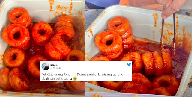 Netizen Perlekeh Donut Sambal Sebagai Makanan Pelik B4ngsa Johor, Selepas Cuba, Hairan Kenapa Mata Hitam Ke Atas.